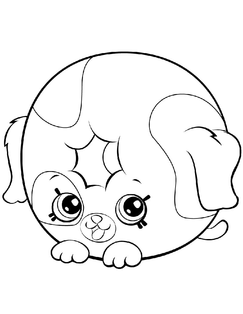 Dolly Donut Dog Shopkin Coloring Game Dolly Donut Dog Shopkin