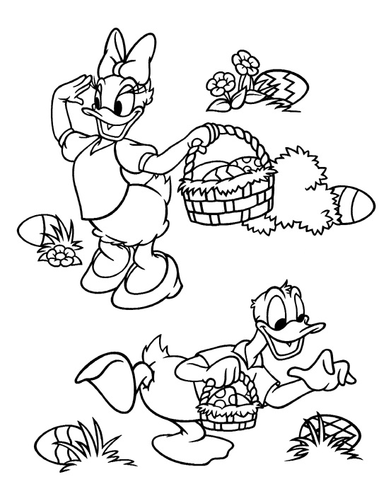 Donald Duck Easter Basket Coloring Game Donald Duck Easter Basket