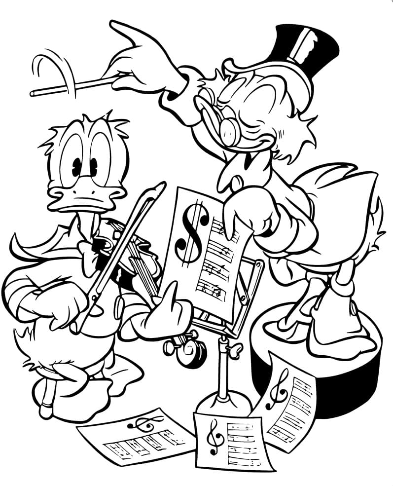 Donald Duck and Scrooge McDuck