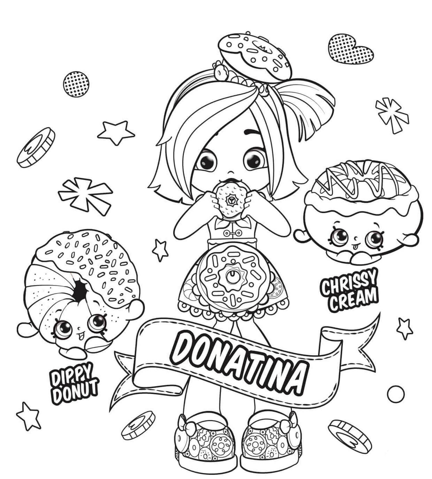 Donatina Shopkin Coloring Game Donatina Shopkin