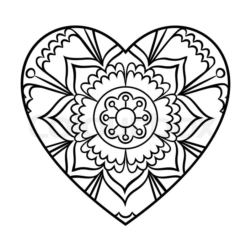 Doodle Heart Mandala