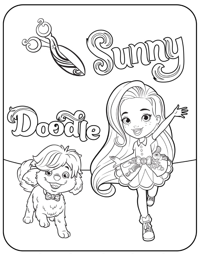 Doodle and Sunny Coloring Game Doodle and Sunny