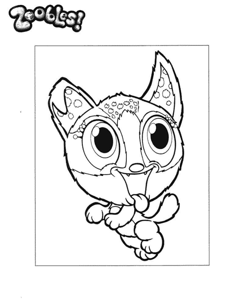 Doxy from Zoobles Coloring Game Doxy from Zoobles