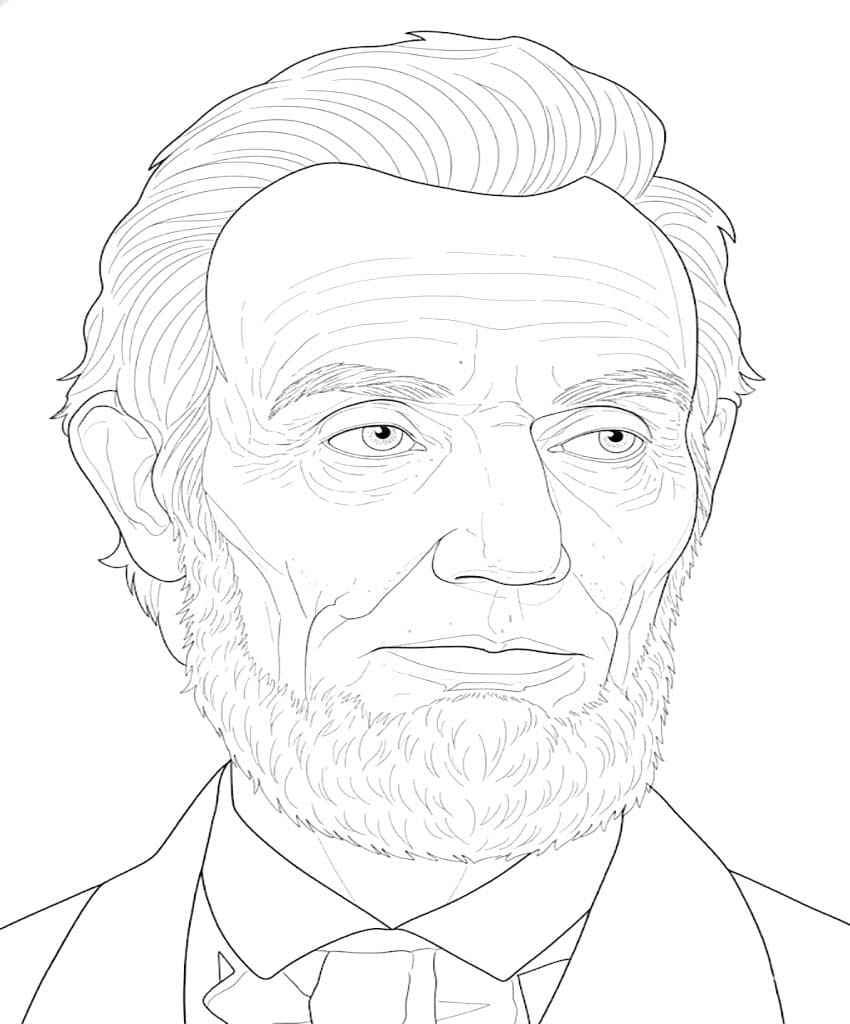 Drawing Abraham Lincoln free printable