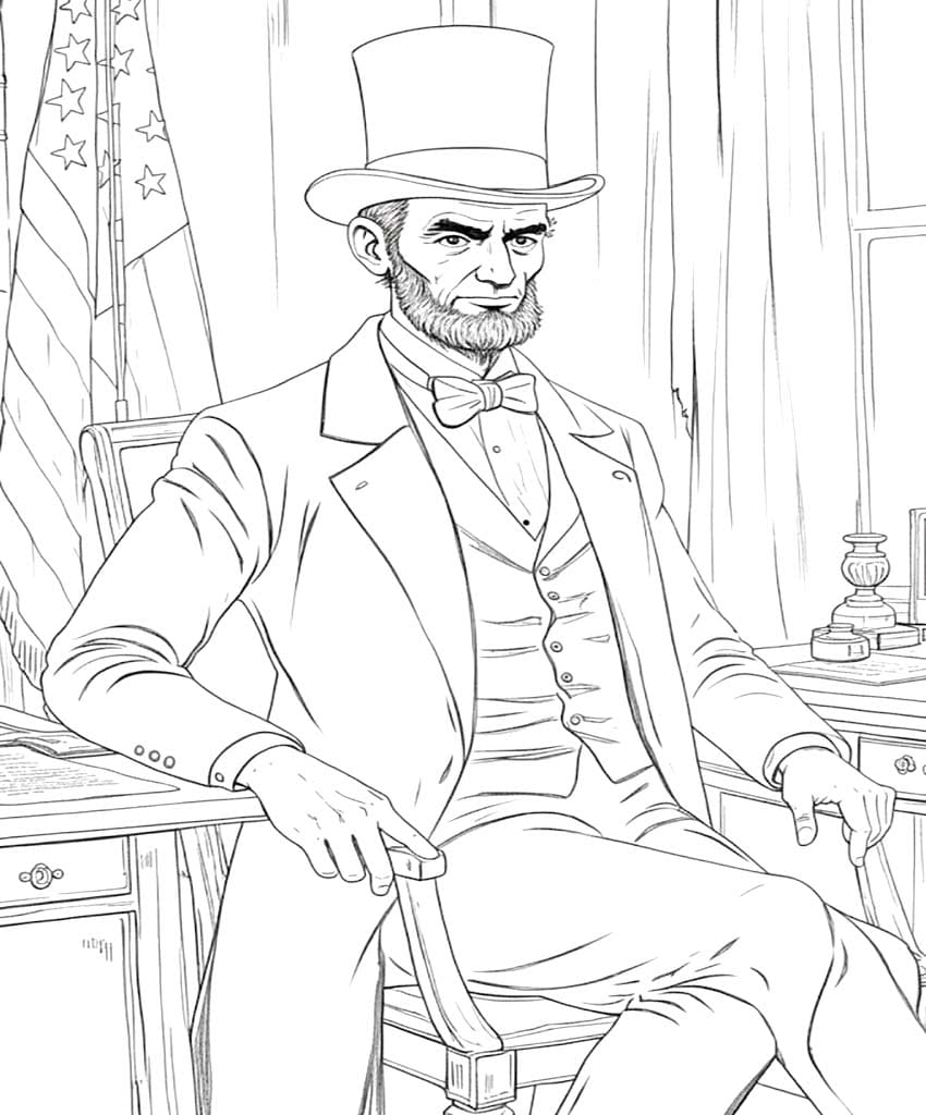 Drawing Abraham Lincoln printable