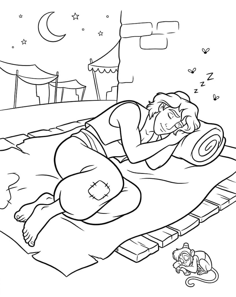 Drawing Aladdin Free Printable