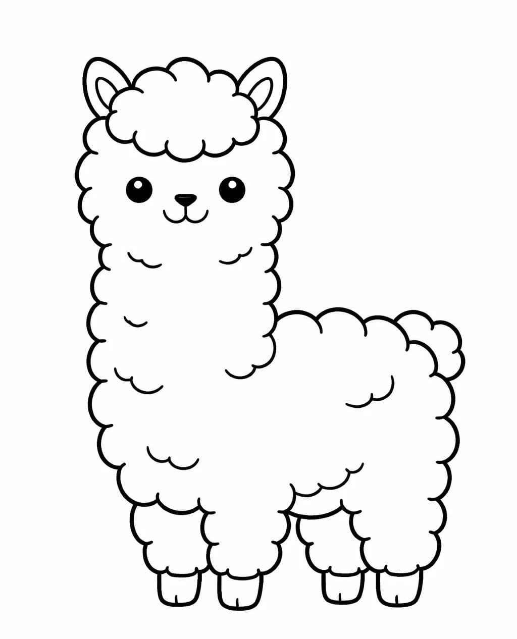 Drawing Alpaca Free Printable