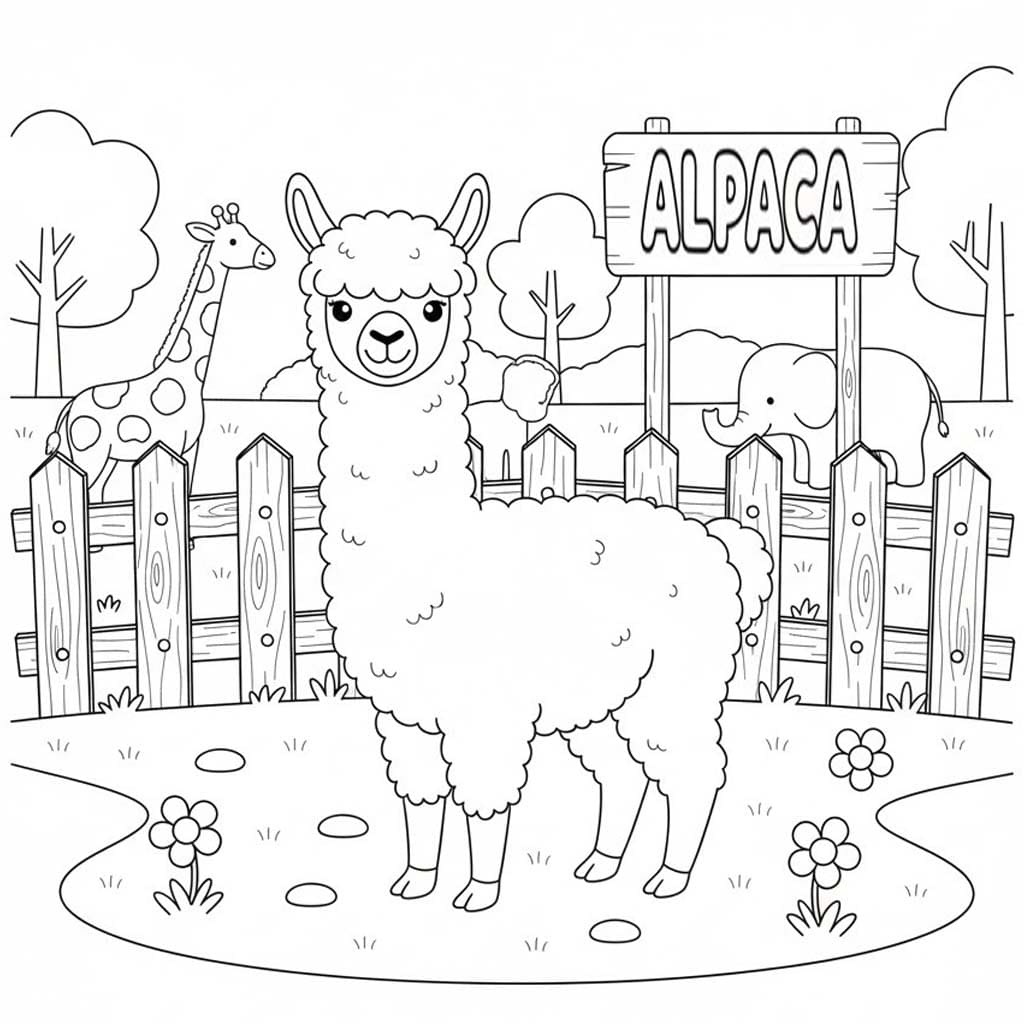 Drawing Alpaca Simple