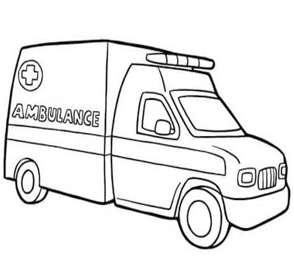 Drawing Ambulance Free Printable