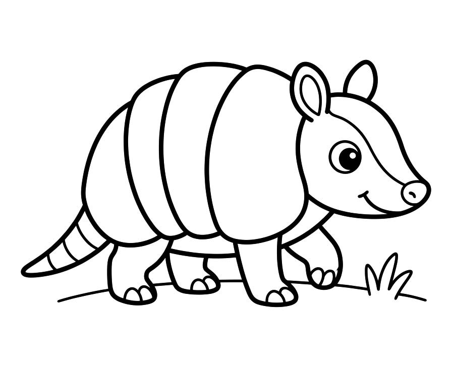 Drawing Armadillo Free Printable