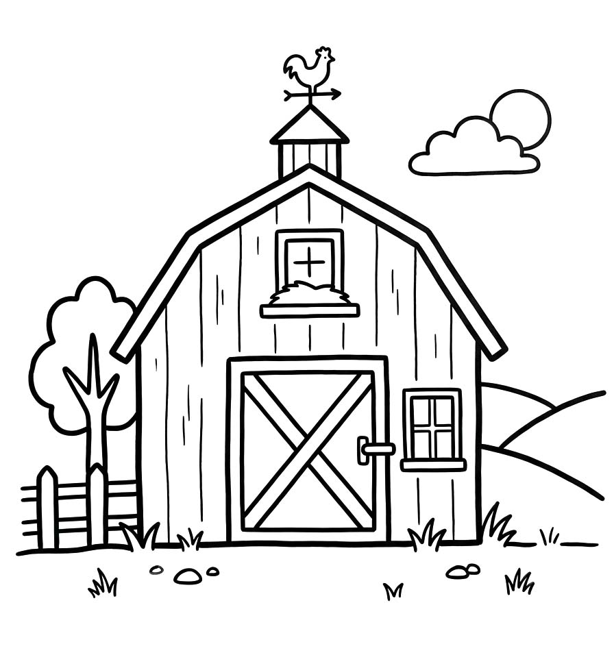Drawing Barn Simple