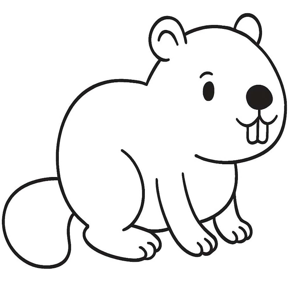 Drawing Beaver Printable