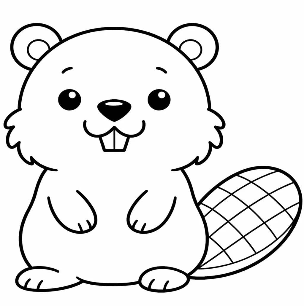 Drawing Beaver Simple
