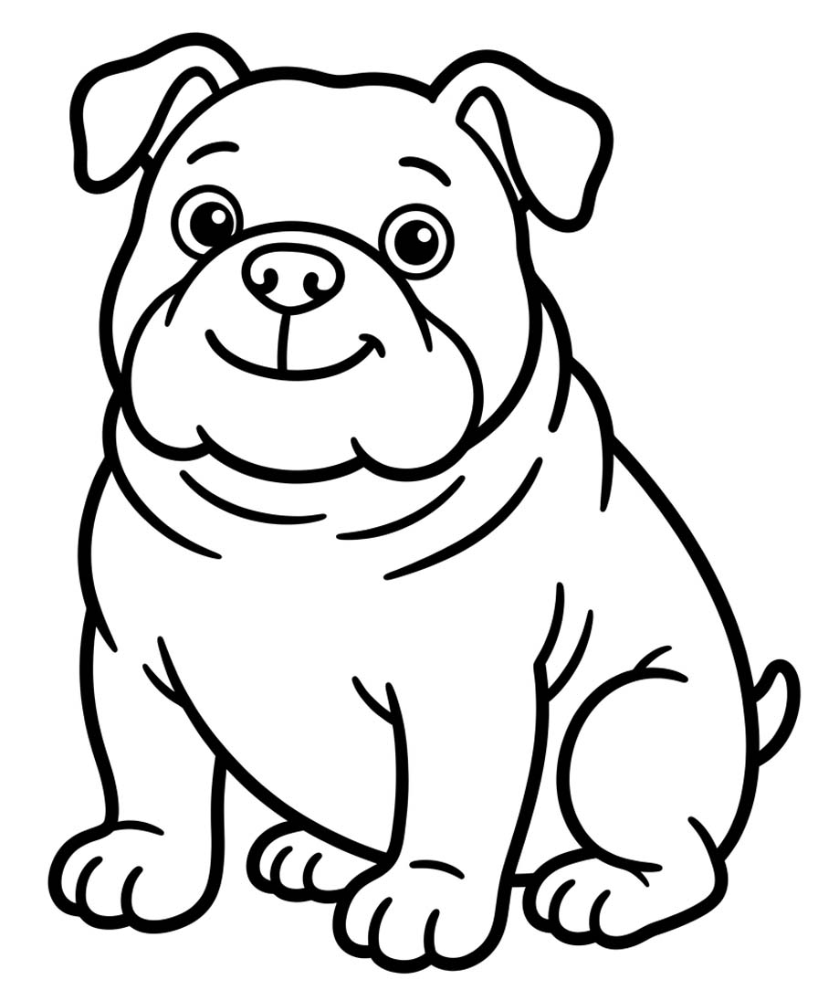 Drawing Bulldog Printable
