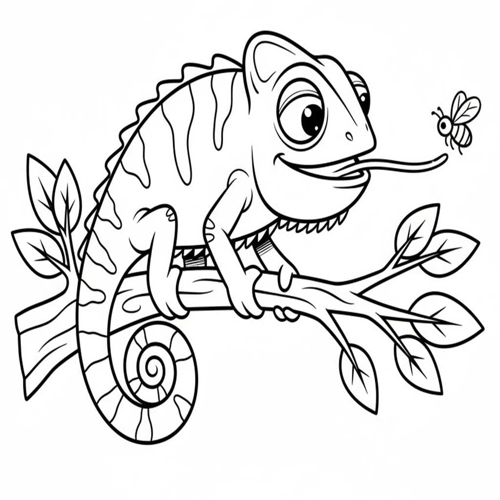 Drawing Chameleon Free Printable