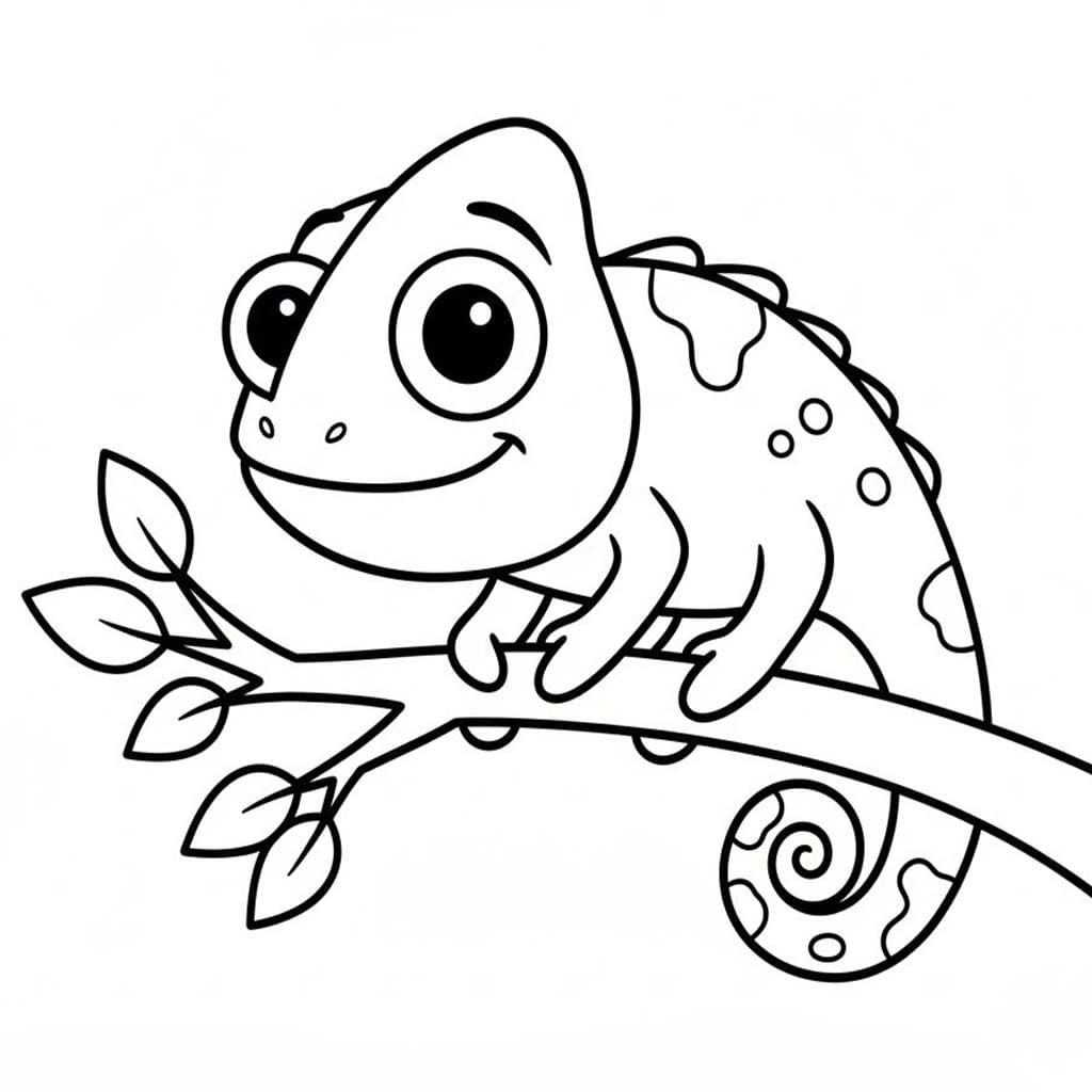Drawing Chameleon Printable