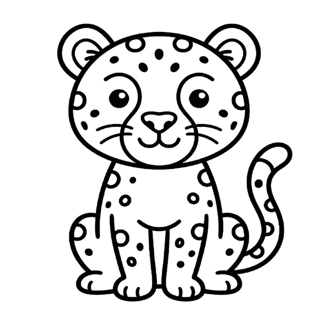 Drawing Cheetah Free Printable