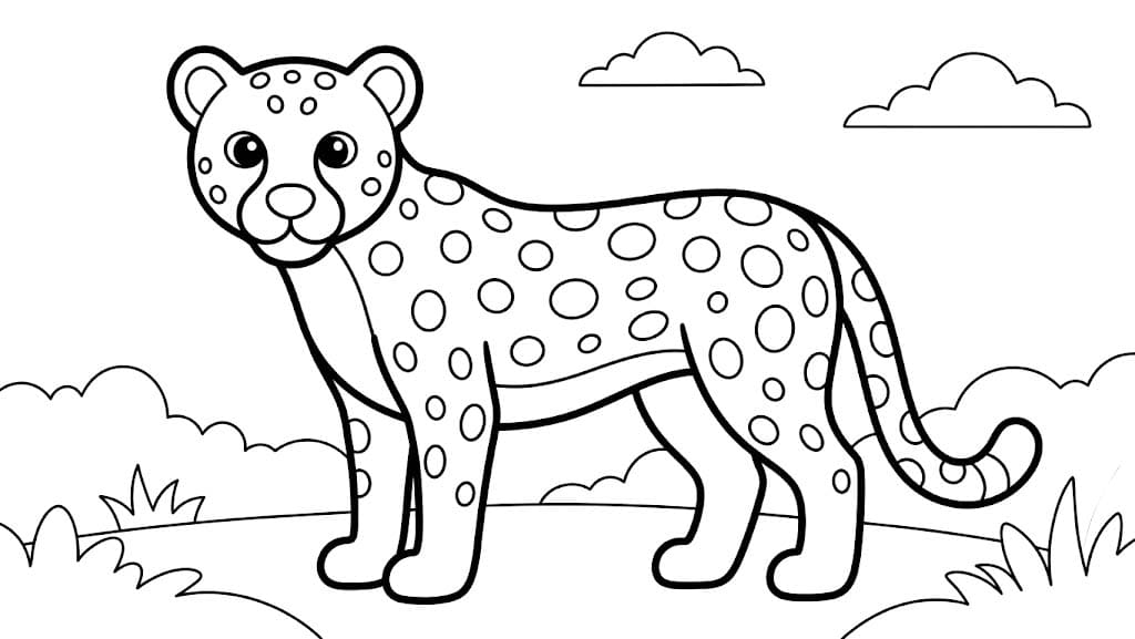 Drawing Cheetah Printable