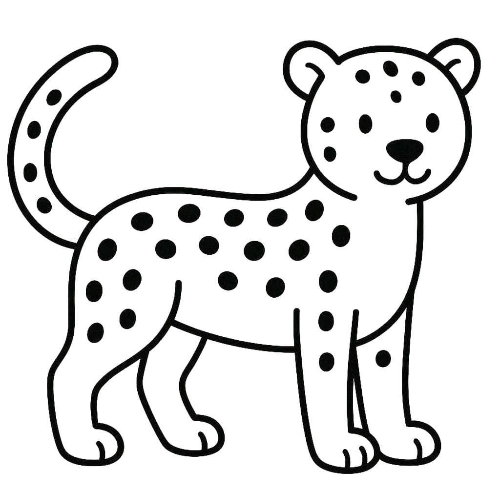 Drawing Cheetah Simple