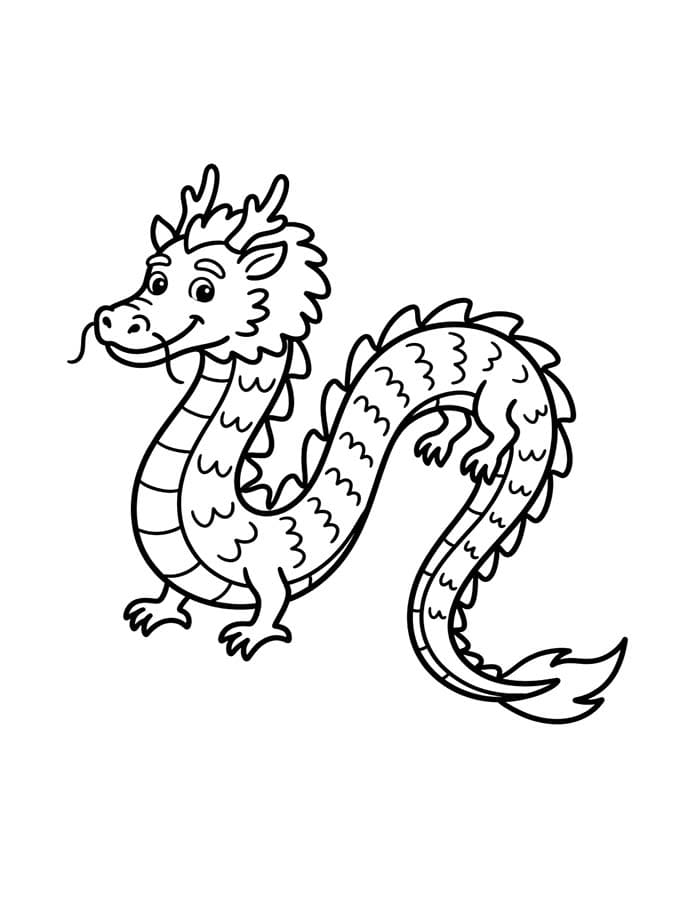 Drawing Chinese Dragon Free Printable