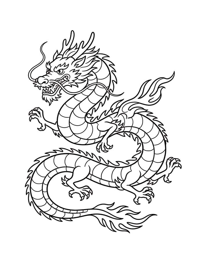 Drawing Chinese Dragon Printable