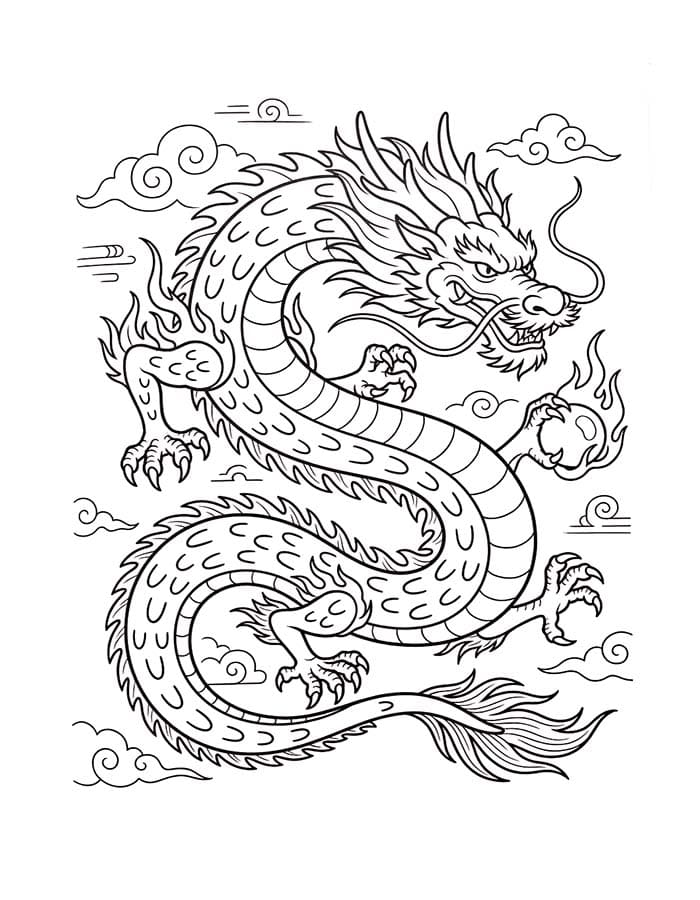 Drawing Chinese Dragon Simple