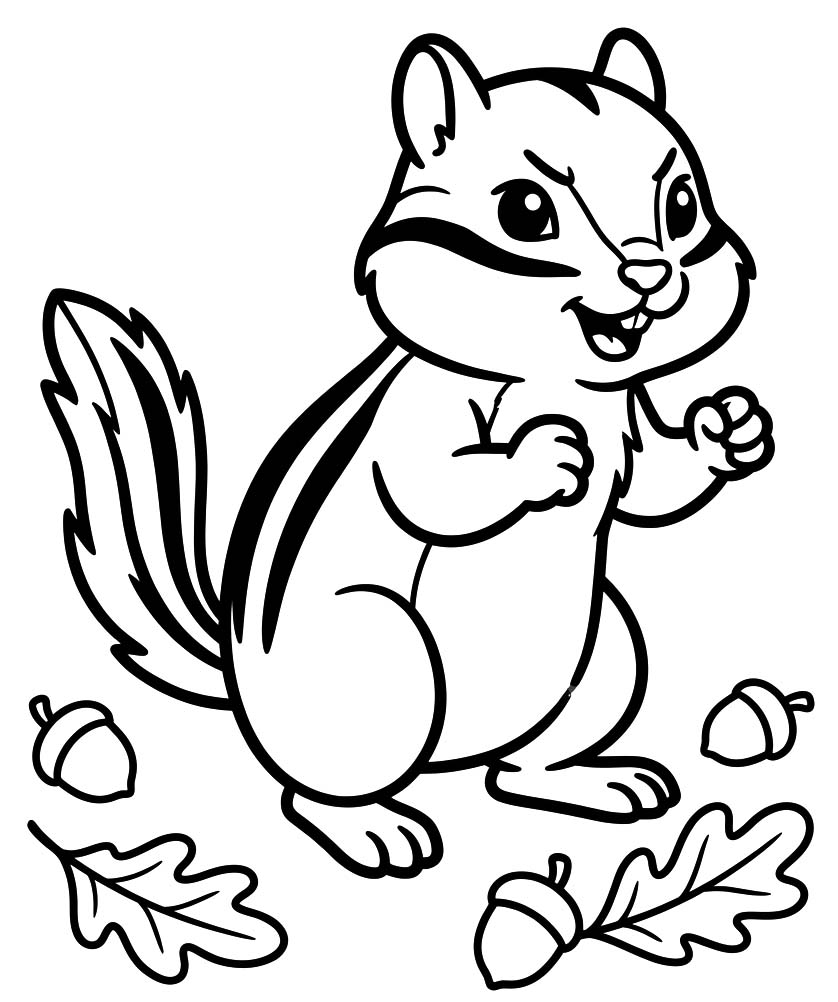 Drawing Chipmunk Printable
