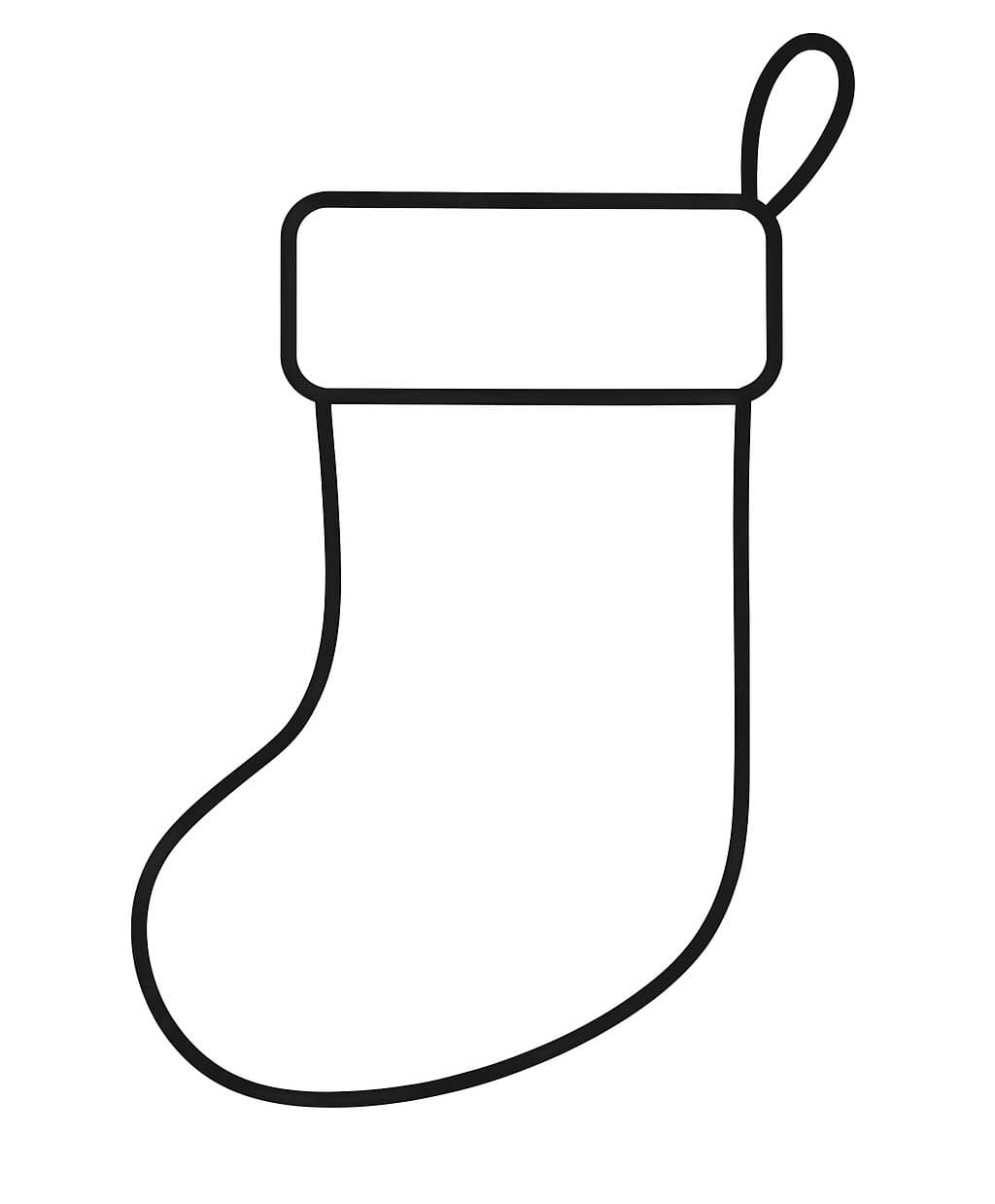 Drawing Christmas Stocking simple