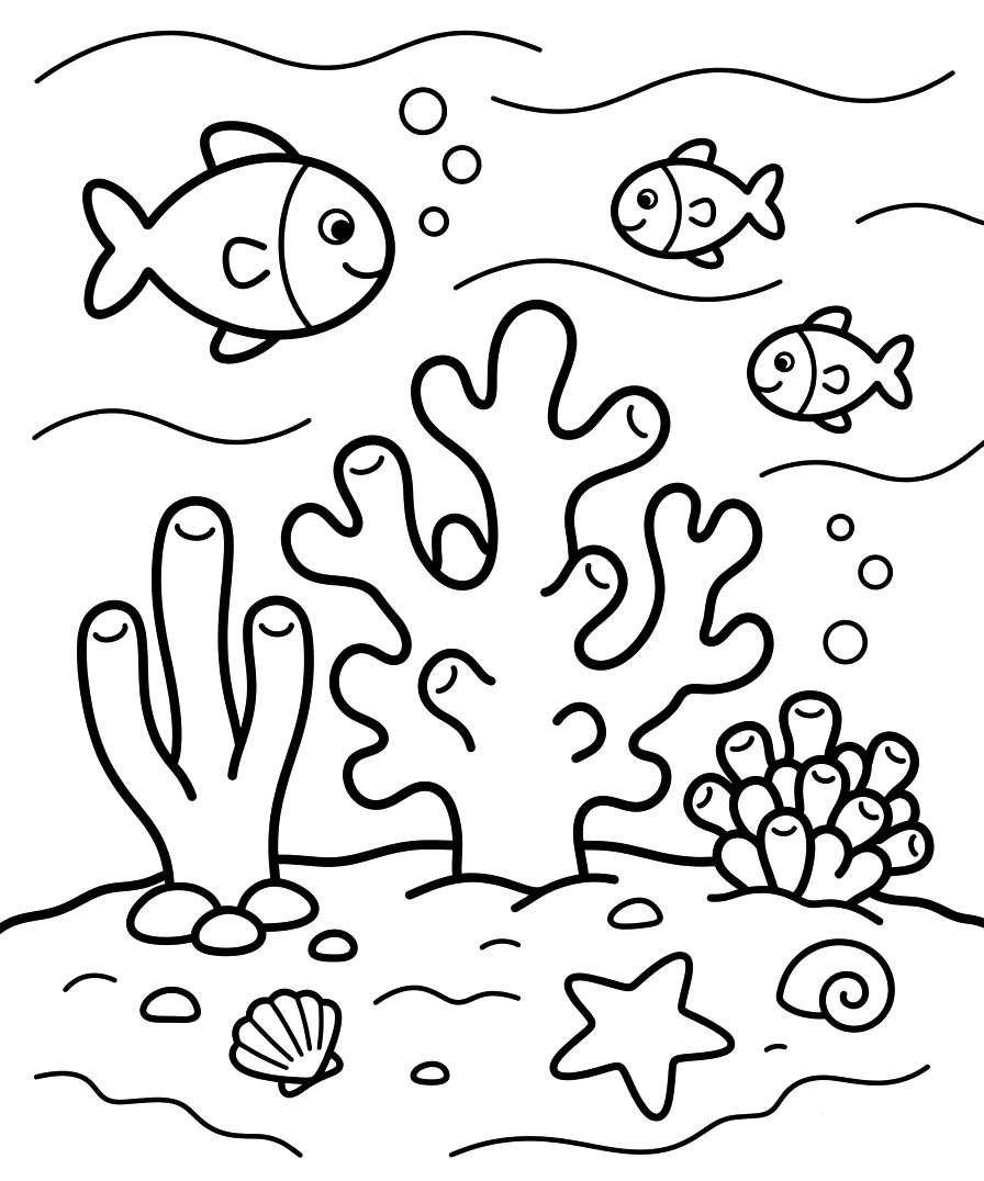 Drawing Coral Free Printable