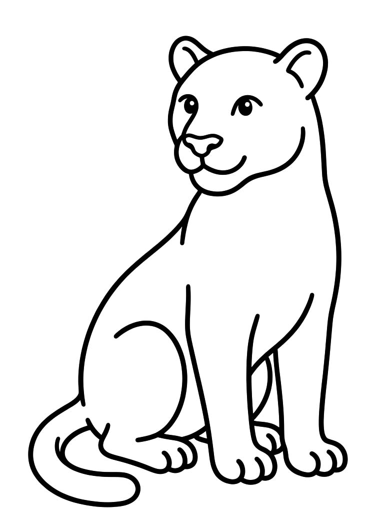 Drawing Cougar Free Printable