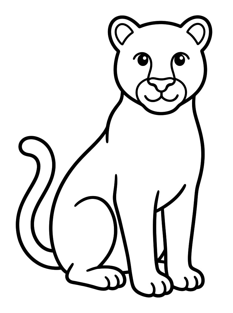 Drawing Cougar Printable