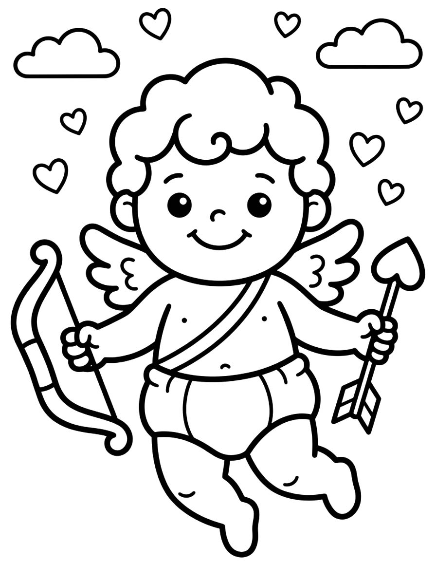 Drawing Cupid Printable