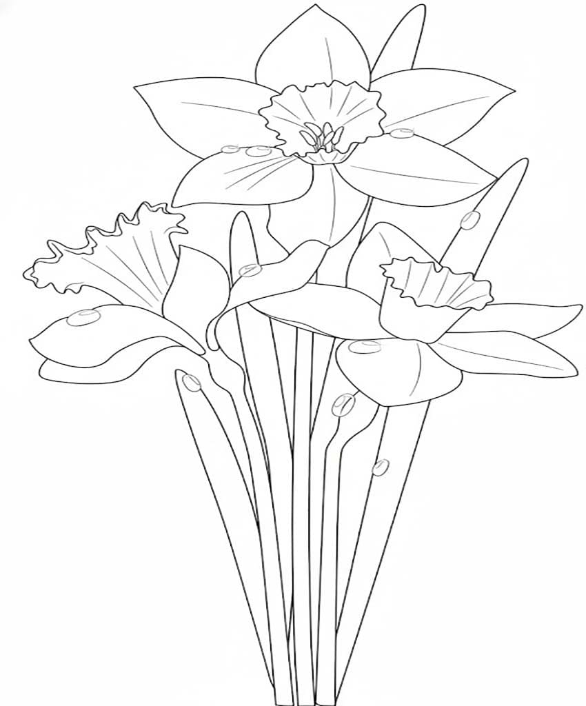 Drawing Daffodil Easy