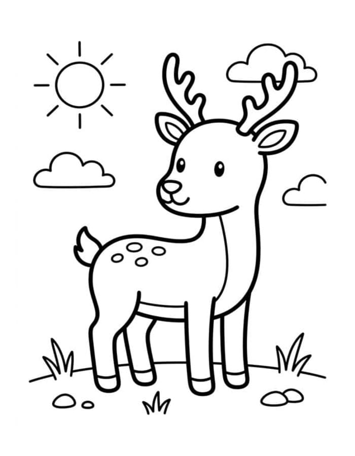 Drawing Deer Printable