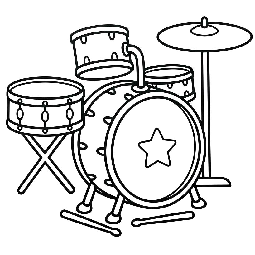 Drawing Drum Free Printable