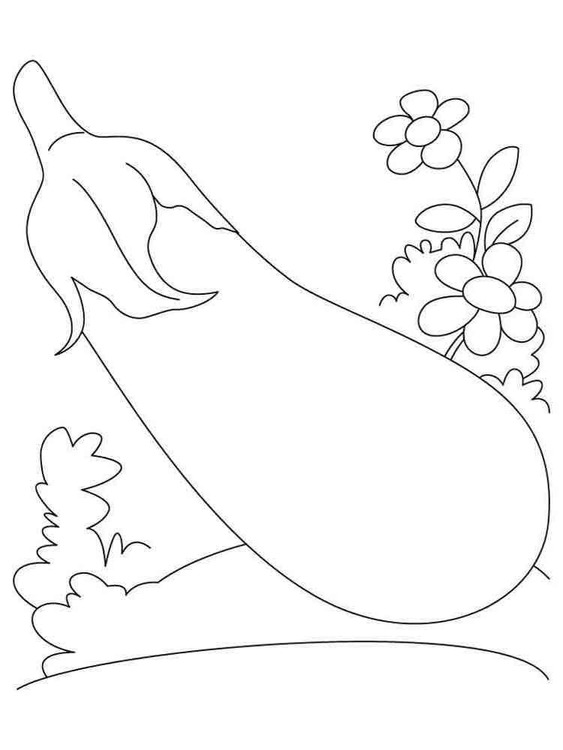 Drawing Eggplant printable