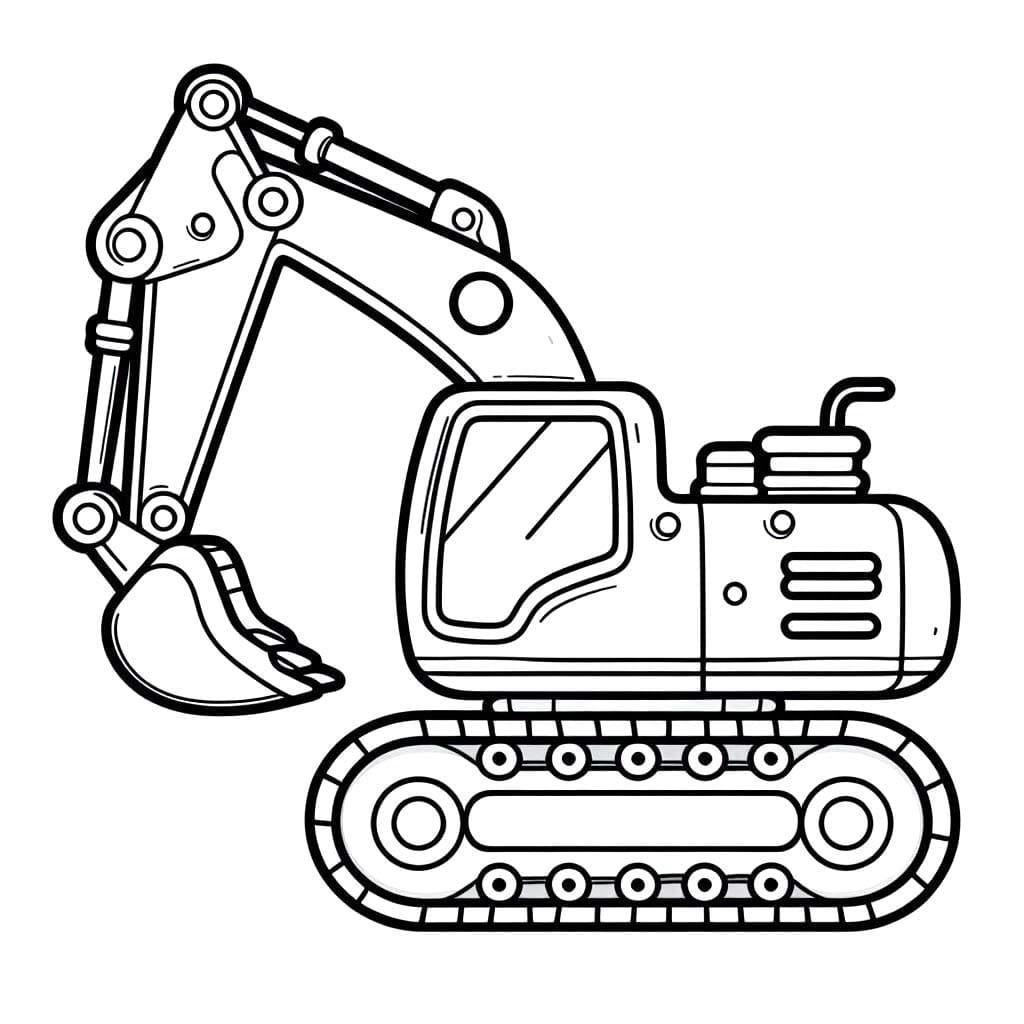 Drawing Excavator Printable