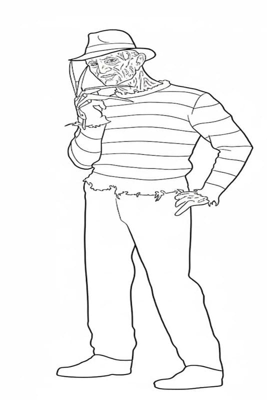Drawing Freddy Krueger Printable