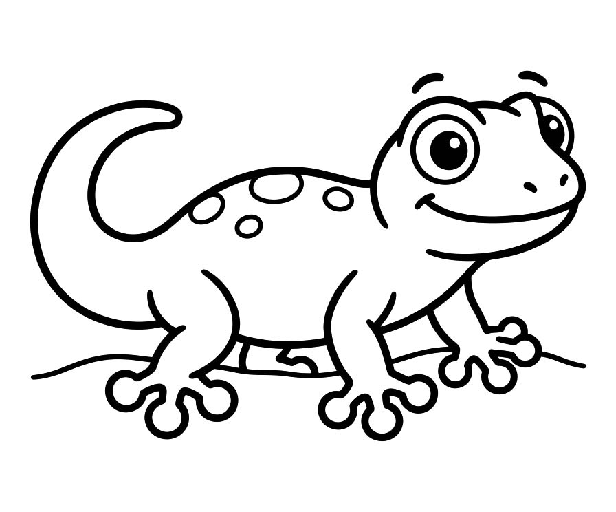 Drawing Gecko Printable
