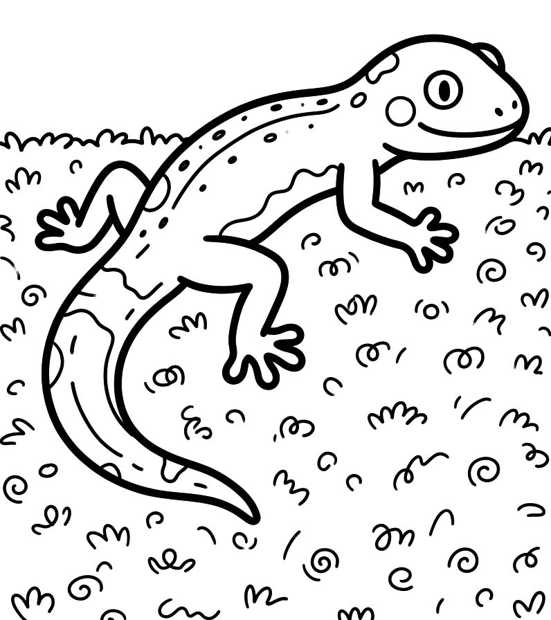 Drawing Gecko Simple