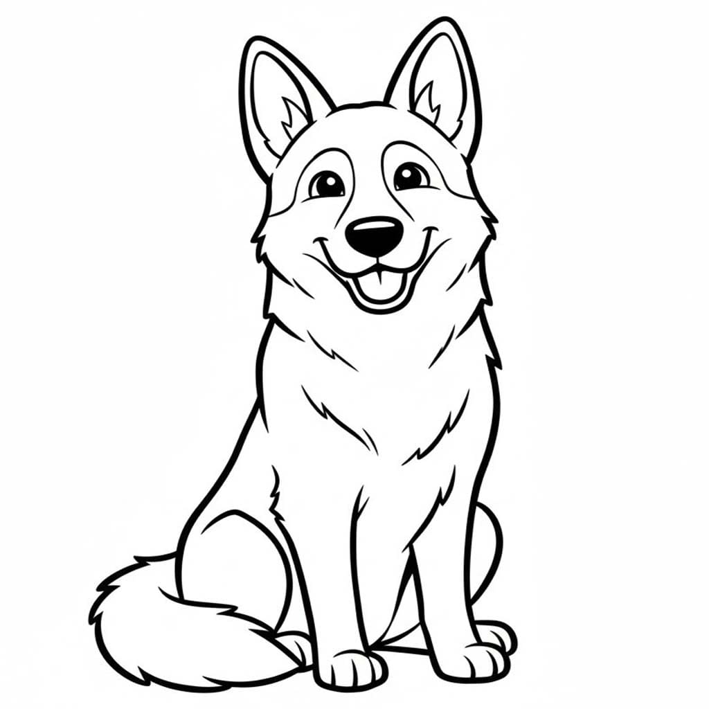 Drawing German Shepherd Easy
