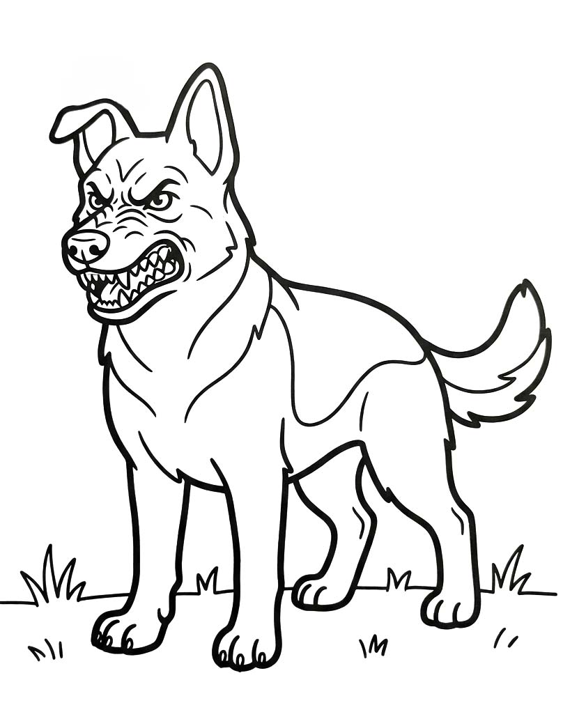 Drawing German Shepherd Free