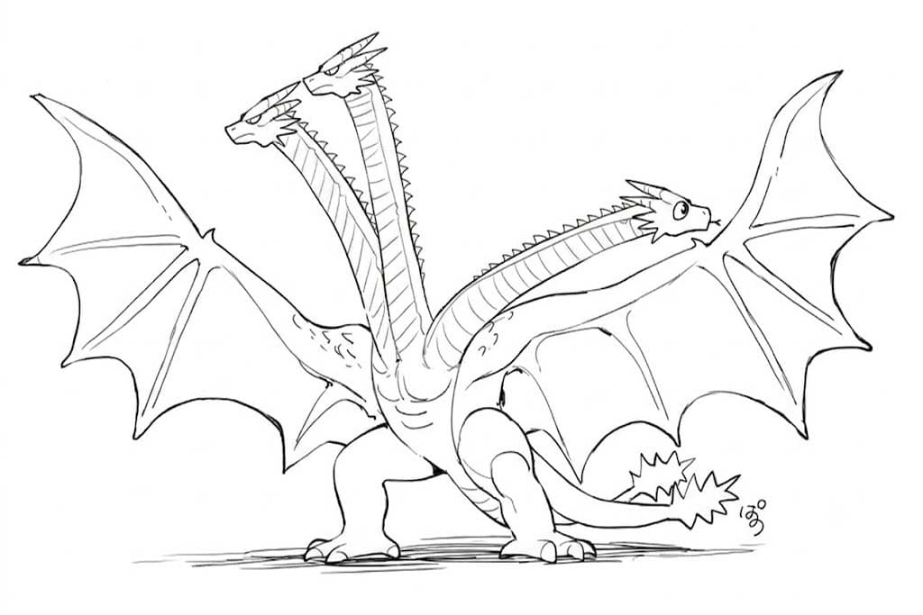 Drawing Ghidorah Basic