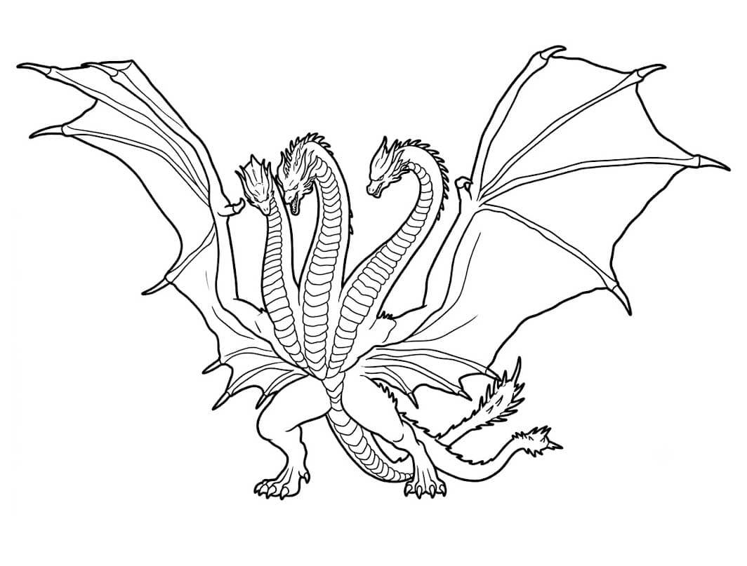 Drawing Ghidorah Easy