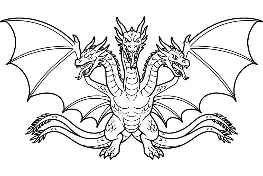 Drawing Ghidorah