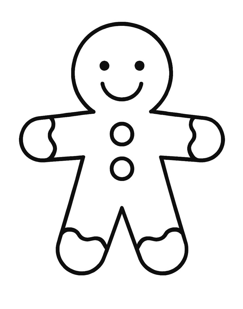 Drawing Gingerbread Man Easy