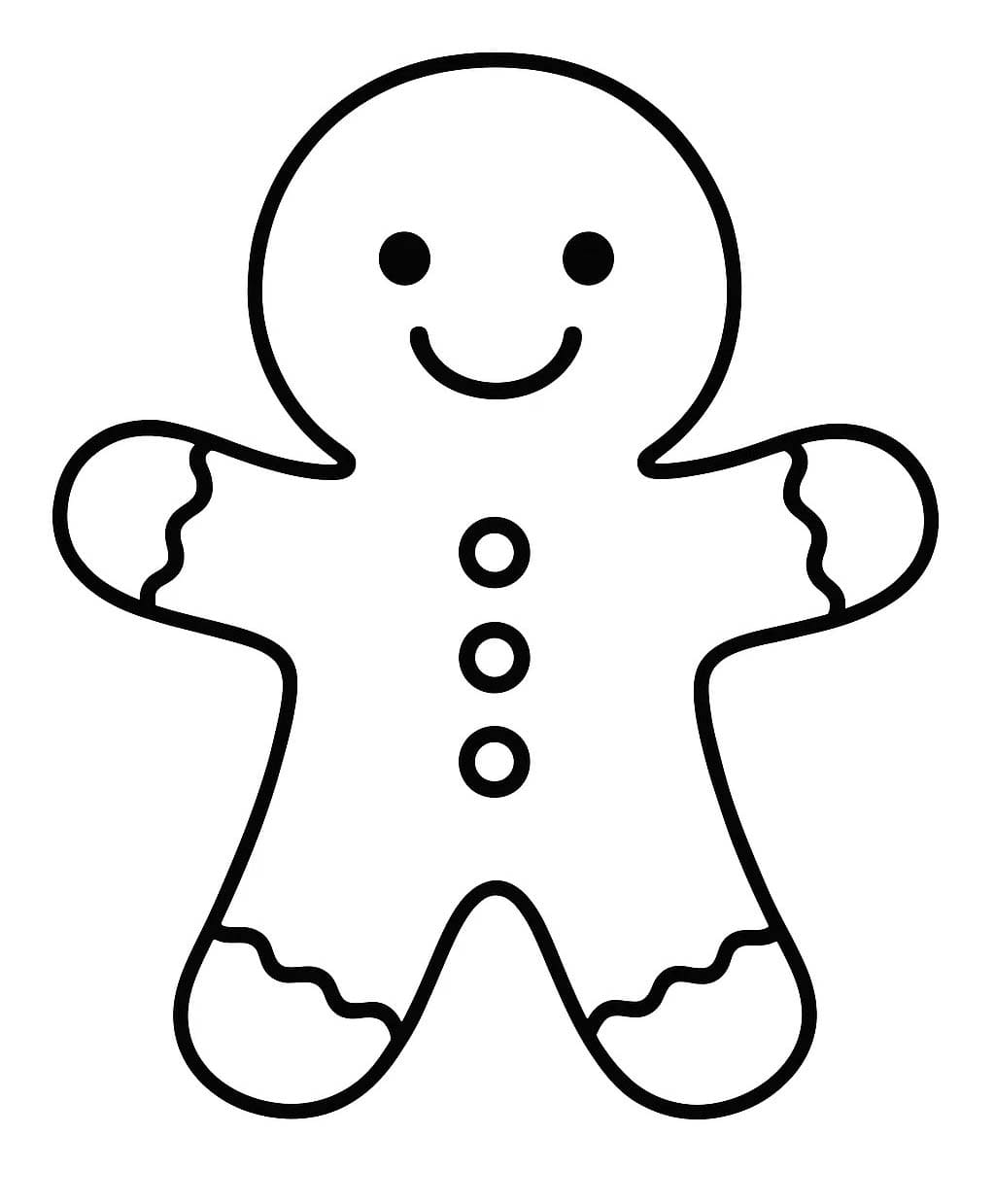 Drawing Gingerbread Man Printable