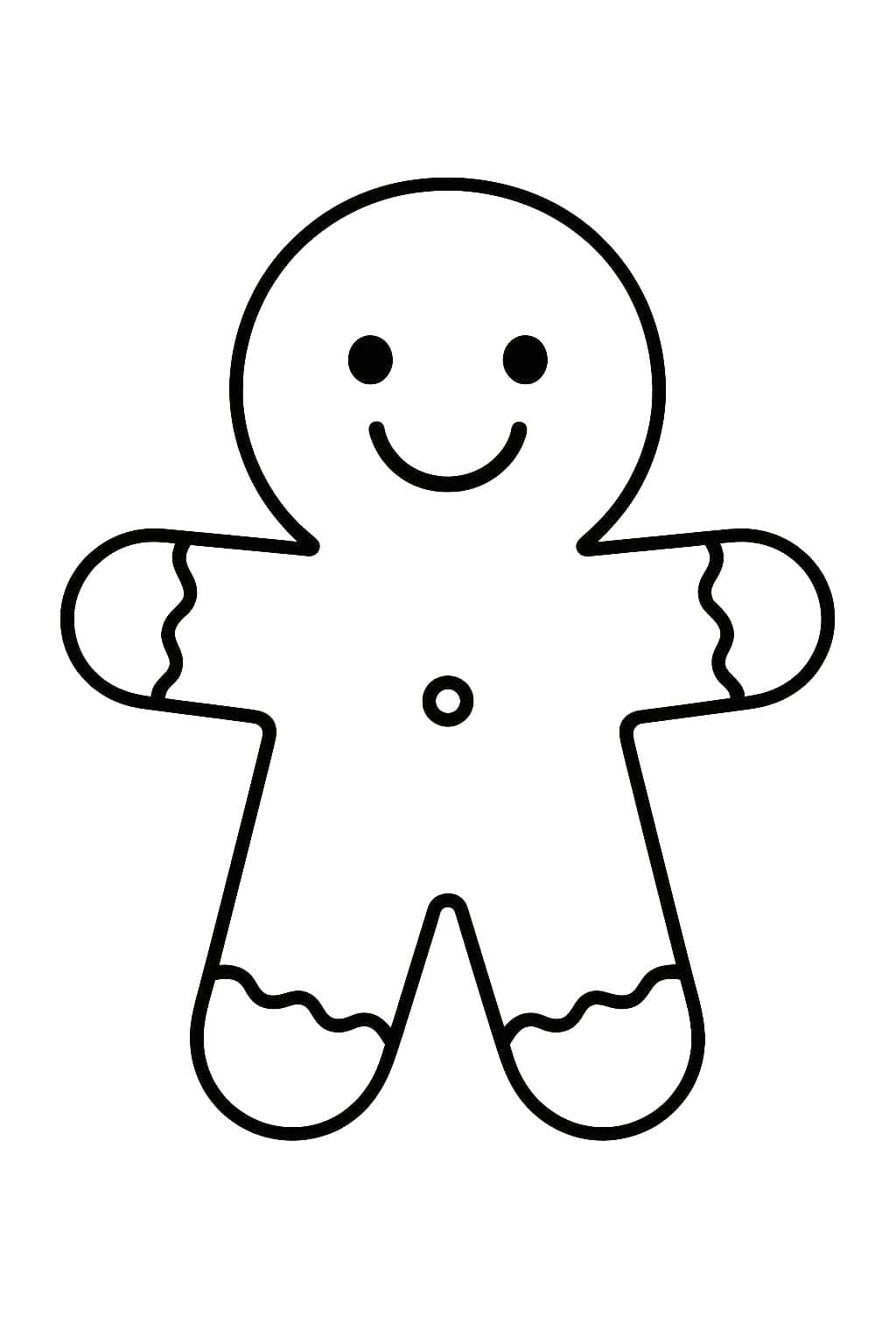 Drawing Gingerbread Man Simple