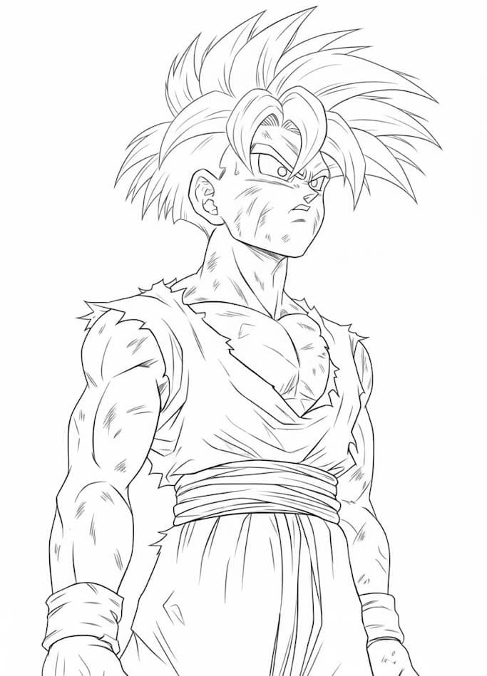 Drawing Gohan Easy
