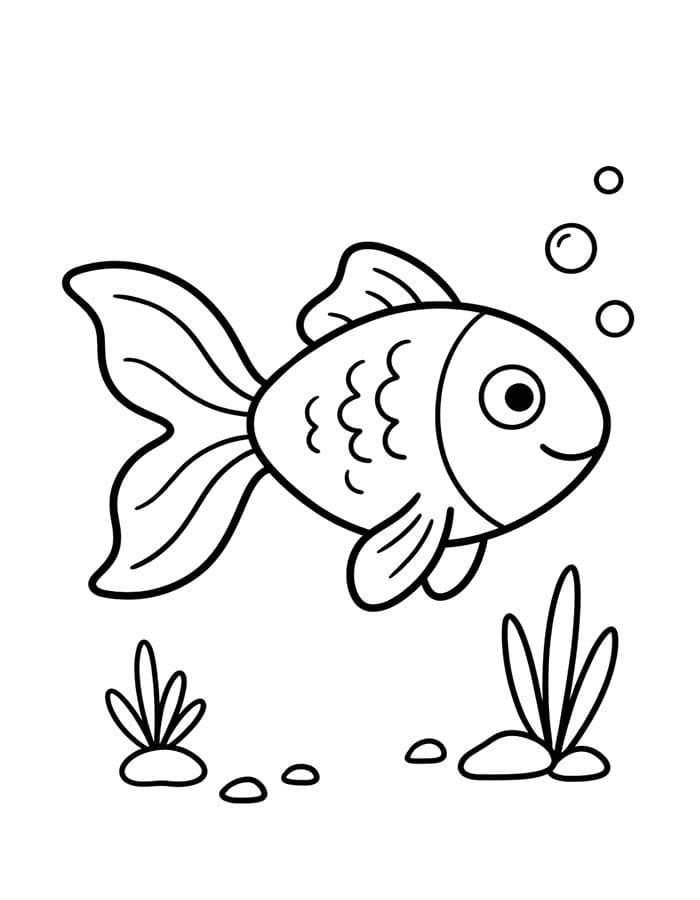 Drawing Goldfish Free Printable